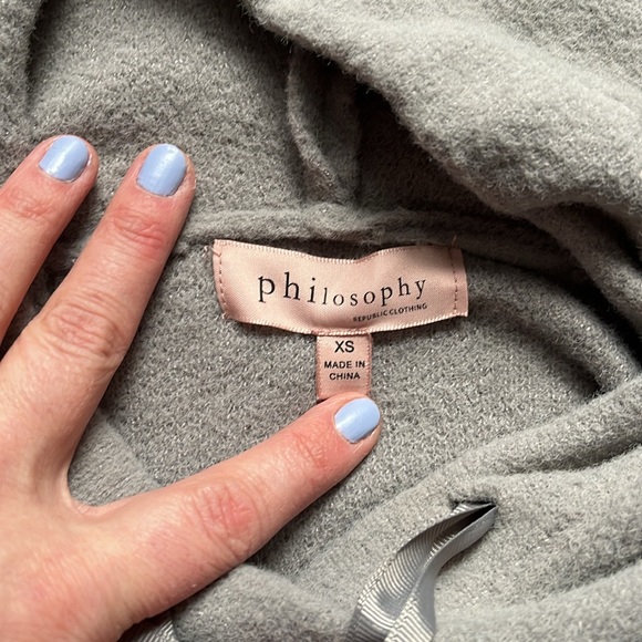 Philosophy gray women’s hoodie - Picture 3 of 3
